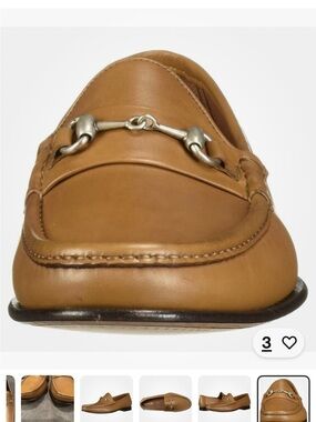 Men's Tan Leather Bit Loafers